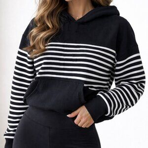 Evereve Striped Hoodie Sweatshirt